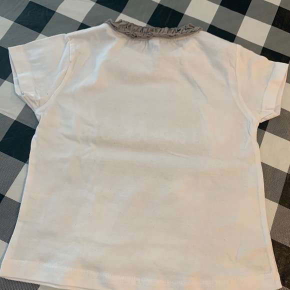 Gold Leopard Thankful Ruffle Shirt sizes 2-5/6 - Picture 3 of 3